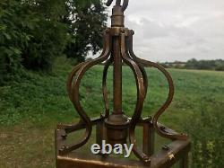 Antique French Brass And glass lantern