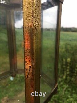 Antique French Brass And glass lantern