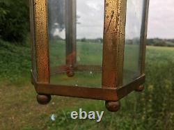 Antique French Brass And glass lantern