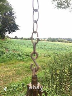 Antique French Brass And glass lantern