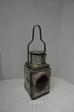 Antique German Dr Train Railroad Lantern Marked Brw
