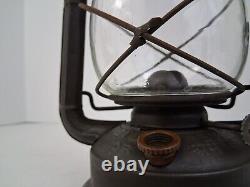 Antique German Iron Junior Dietz N. Y USA WithOriginal Globe No 5 Kerosene Lamp Vtg
