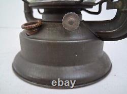 Antique German Iron Junior Dietz N. Y USA WithOriginal Globe No 5 Kerosene Lamp Vtg