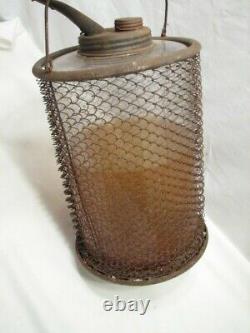 Antique Glass Kerosene Fluid Oil Lamp Filler Tool Ohio Lantern 1895 Bottle Can