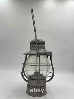 Antique Handlan 39 Illinois Central (ICRR) Railroad Lantern Clear Globe