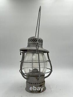 Antique Handlan 39 Illinois Central (ICRR) Railroad Lantern Clear Globe