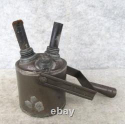 Antique Handmade Tin Smith Double Oil Wick Street Lamp Lantern Lighter Torch