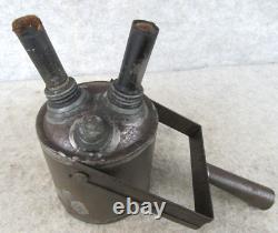 Antique Handmade Tin Smith Double Oil Wick Street Lamp Lantern Lighter Torch