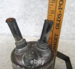 Antique Handmade Tin Smith Double Oil Wick Street Lamp Lantern Lighter Torch
