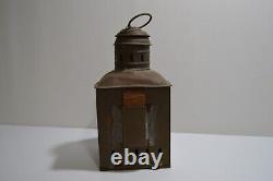 Antique Helvig's Nautical Lamp Maritime Danish Marine Lantern Vintage Metal