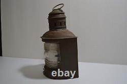 Antique Helvig's Nautical Lamp Maritime Danish Marine Lantern Vintage Metal