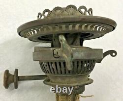 Antique Hink's No. 2 Duplex Oil Lamp Copper Burner, Wicks Assembly