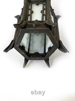 Antique Historic Cast Iron Gothic Pendant Murlin Lantern All Origional