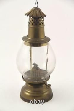 Antique Holmes Booth & Hayden Brass Skaters Lantern Waterbury CT