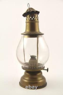 Antique Holmes Booth & Hayden Brass Skaters Lantern Waterbury CT