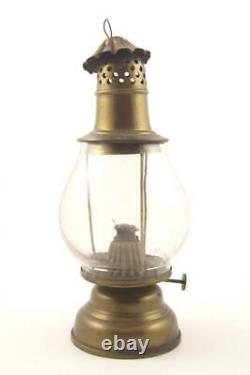 Antique Holmes Booth & Hayden Brass Skaters Lantern Waterbury CT