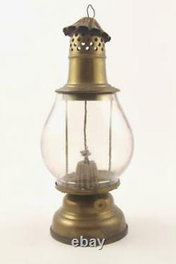 Antique Holmes Booth & Hayden Brass Skaters Lantern Waterbury CT