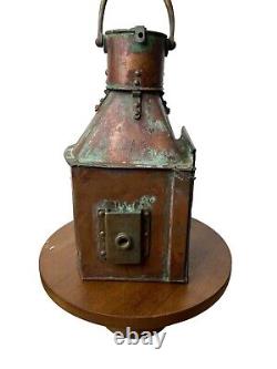 Antique Indus Engineering Co. Bombay Copper Maritime Lantern No. 9457, 14.5 Tal