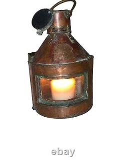 Antique Indus Engineering Co. Bombay Copper Maritime Lantern No. 9457, 14.5 Tal