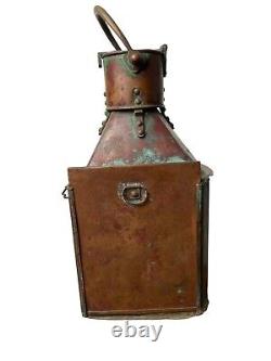 Antique Indus Engineering Co. Bombay Copper Maritime Lantern No. 9457, 14.5 Tal