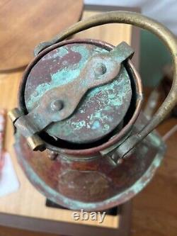 Antique Indus Engineering Co. Bombay Copper Maritime Lantern No. 9457, 14.5 Tal
