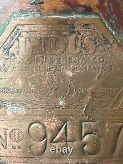 Antique Indus Engineering Co. Bombay Copper Maritime Lantern No. 9457, 14.5 Tal