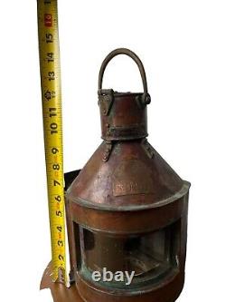 Antique Indus Engineering Co. Bombay Copper Maritime Lantern No. 9457, 14.5 Tal
