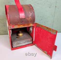 Antique Industrial Automotive Corp Baltimore Traffic Kerosene Lantern Red Lenses
