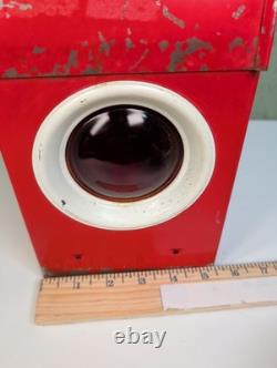 Antique Industrial Automotive Corp Baltimore Traffic Kerosene Lantern Red Lenses