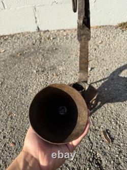 Antique Iron Blacksmith Hammered Candle Lantern Smoke Bell Footed Arts & Crafts