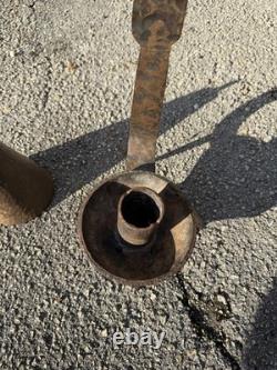 Antique Iron Blacksmith Hammered Candle Lantern Smoke Bell Footed Arts & Crafts