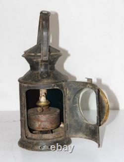 Antique Iron Lamp Lantern Original Old Hand Crafted