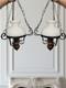 Antique Iron Large & Heavy Lantern Light Vintage Hanging Lantern Early 20th