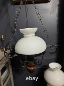 Antique Iron Large & Heavy Lantern Light Vintage Hanging Lantern Early 20th