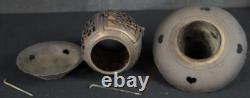 Antique Japan Buddhist temple lantern 1850 altar oil lamp