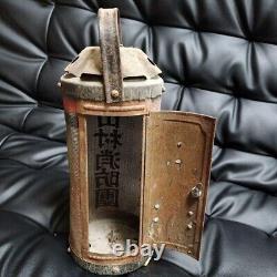 Antique Japanese Andon Lantern Wooden Candle Lamp Vintage & Rustic