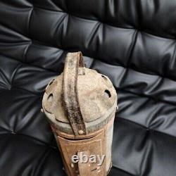 Antique Japanese Andon Lantern Wooden Candle Lamp Vintage & Rustic