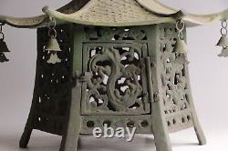 Antique Japanese Bronze Hanging Lantern Toro 11.3inch Art Work Meiji Era 19th C