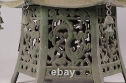 Antique Japanese Bronze Hanging Lantern Toro 11.3inch Art Work Meiji Era 19th C
