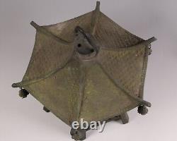 Antique Japanese Bronze Hanging Lantern Toro 11.3inch Art Work Meiji Era 19th C