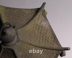 Antique Japanese Bronze Hanging Lantern Toro 11.3inch Art Work Meiji Era 19th C