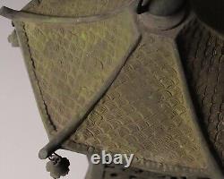 Antique Japanese Bronze Hanging Lantern Toro 11.3inch Art Work Meiji Era 19th C