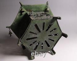 Antique Japanese Bronze Hanging Lantern Toro 11.3inch Art Work Meiji Era 19th C