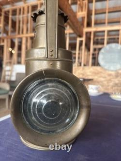Antique Japanese Bullseye Railway Boat Lantern Police Signal Nippon Sento