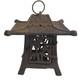 Antique Japanese Cast Iron Hanging Tea Light Lantern Pagoda