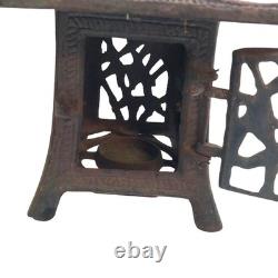 Antique Japanese Cast Iron Hanging Tea Light Lantern Pagoda