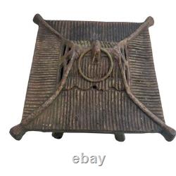 Antique Japanese Cast Iron Hanging Tea Light Lantern Pagoda