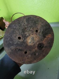 Antique Japanese Ikebana Cast Iron Lantern Red Vintage Outdoor Decor Hang