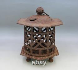 Antique Japanese Iron Hanging Lantern TORO TOUROU Candle stand H26cm/10.1inch