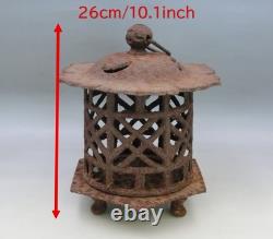 Antique Japanese Iron Hanging Lantern TORO TOUROU Candle stand H26cm/10.1inch